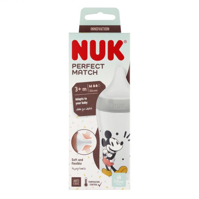 NUK Butelka PP 260ml silikonowy smoczek Miki Mouse PM 10742036 