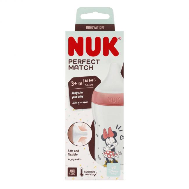 NUK Butelka PP 260ml silikonowy smoczek Minnie Mouse 107420361/6