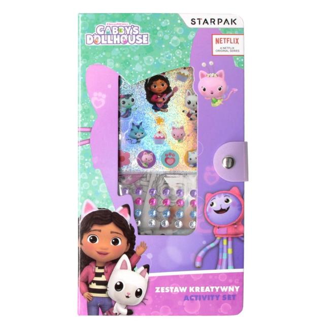 Zestaw kreatywny do kolorowania  naklejki, kredki, diamenciki Gabby s Dollhouse STARPAK 552492