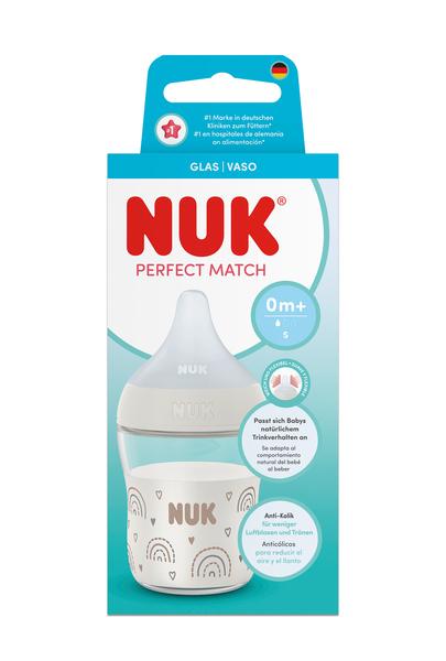 NUK Butelka szklana 120 m S Tęcza 10211038