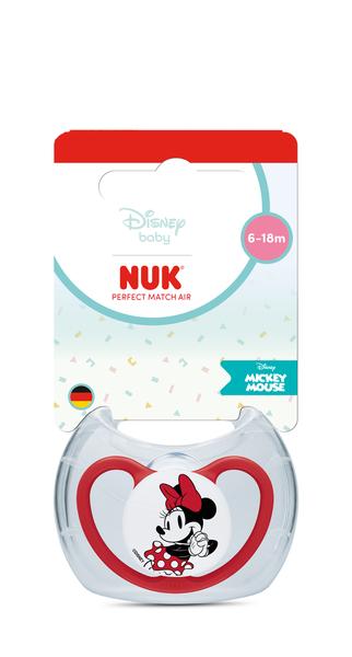 NUK Smoczek uspokajający silikonowy 6-18m Miki czerwony 101763631