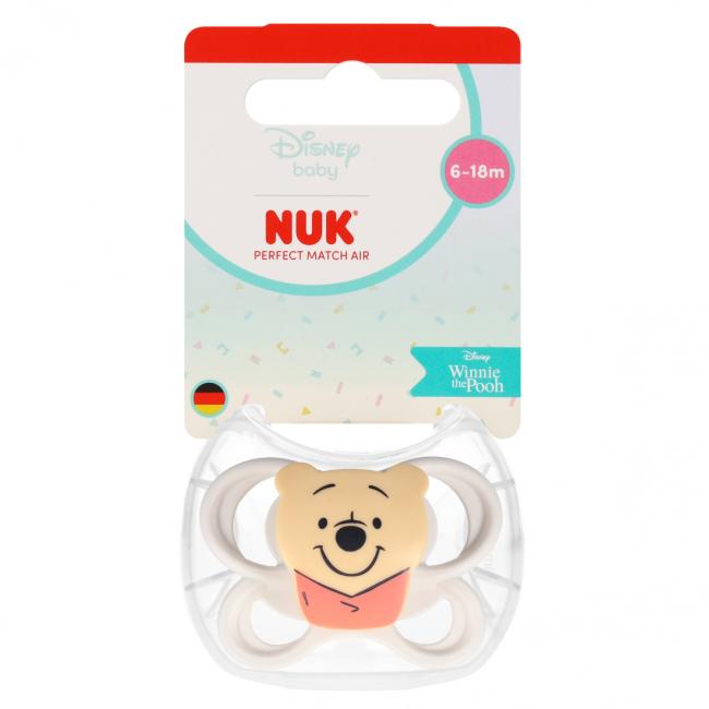 NUK Smoczek uspokajający silikon Perfect Match 2 Air Kubuś biały 10176354