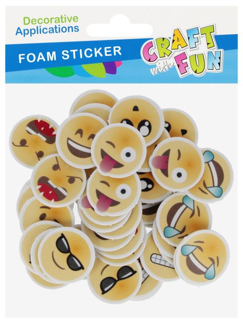 Ozdoba Emotki Eva samoprzylepne mix CRAFT WITH FUN  595956