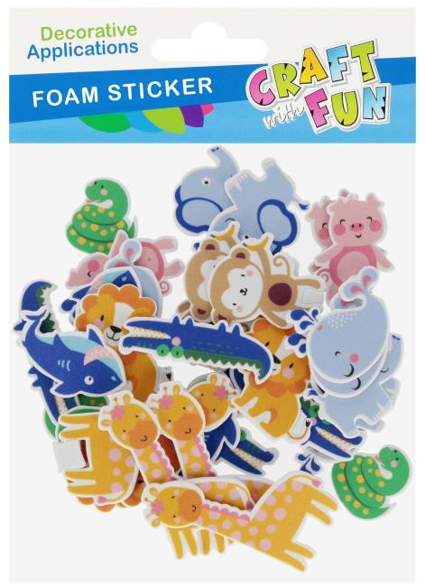 Ozdoba Zwierzątka Eva samoprzylepna mix CRAFT WITH FUN 595958