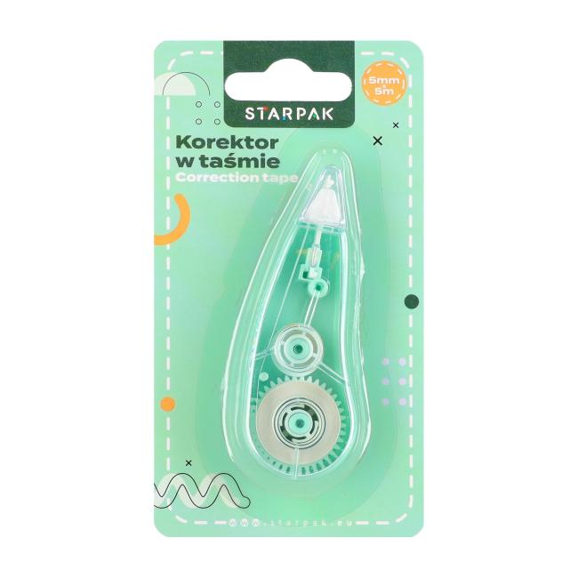 Korektor w taśmie 5mmx5mb miętowy STARPAK 578536 