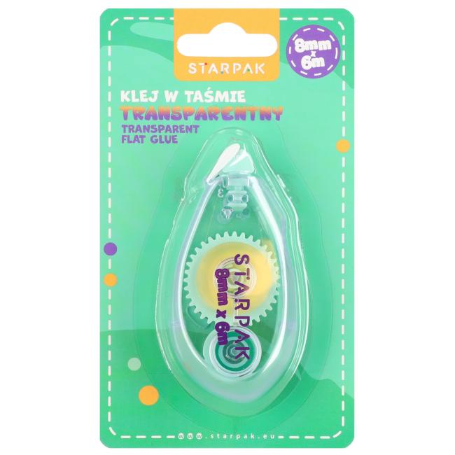 Klej w taśmie 8mmx6mb transparentny STARPAK 578542 