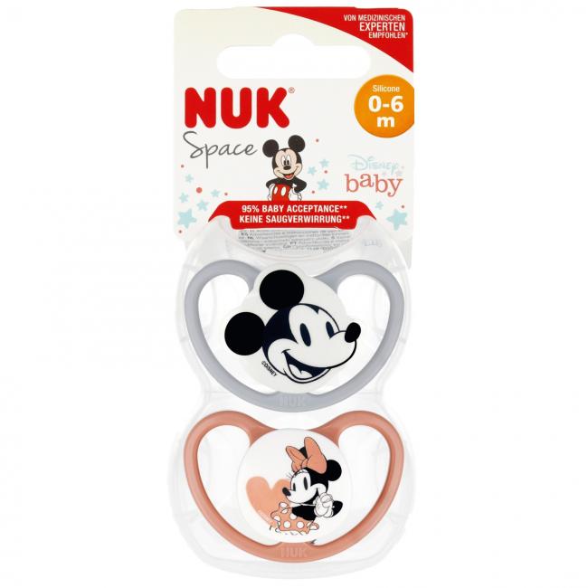 NUK Smoczek uspokajający 0-6m Space Miki/Minie op.2 szt. 10175281