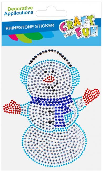 Ozdoby dekoracyjne samoprzylepne kryształki Bałwan Boże Narodzenie CRAFT WITH FUN  545780