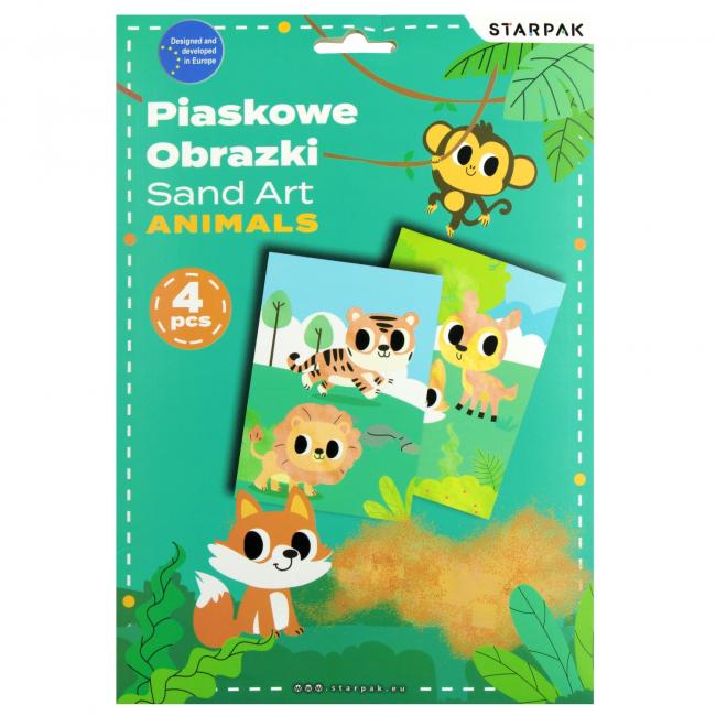 Zestaw kreatywny piaskowe obrazki Animals STARPAK 549172