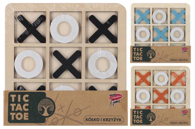 Gra Kółko i Krzyżyk drewniane Wood  mix MEGA CREATIVE 552133
