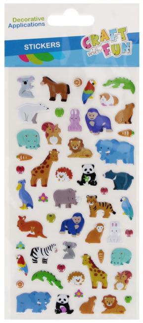 Ozdoba dekoracyjna naklejki Puffy Zwierzątka CRAFT WITH FUN 545813