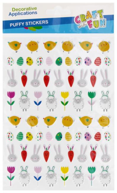 Ozdoba dekoracyjna naklejki Puffy Wielkanoc CRAFT WITH FUN 554227