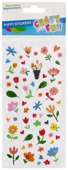 Ozdoba dekoracyjna naklejki Puffy Kwiaty CRAFT WITH FUN 555443
