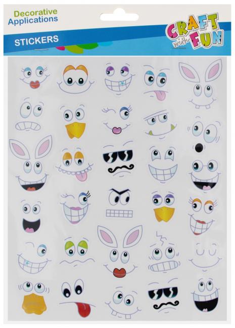 Ozdoba dekoracyjna naklejki Emocje op. 30 szt. CRAFT WITH FUN 555444