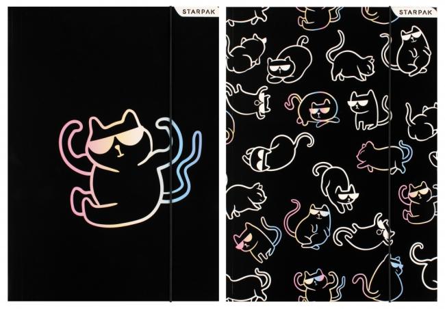 Teczka z gumką A4 Kitty black STARPAK 536509