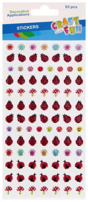 Ozdoba dekoracyjna naklejki Puffy Biedronki op. 93 szt. CRAFT WITH FUN 545812