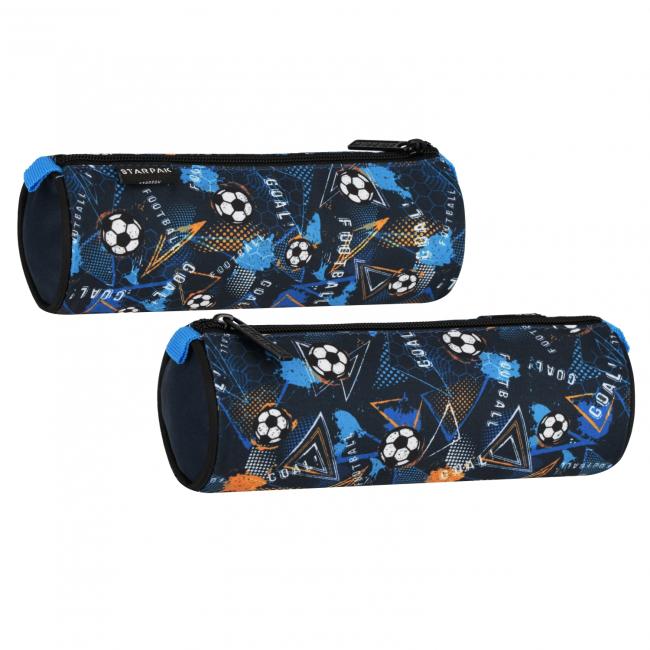 Piórnik tuba 1zamek Football blue STARPAK 550972