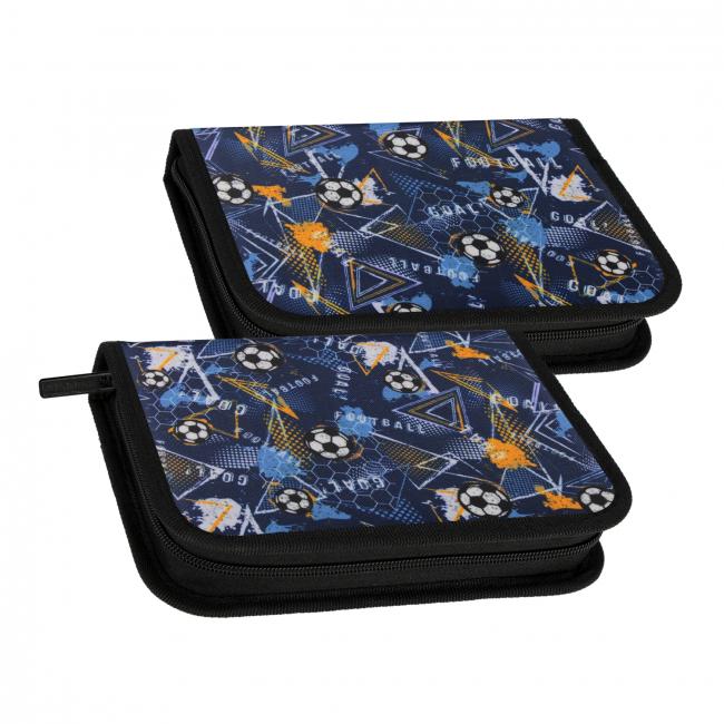 Piórnik 1zamek 2klapki z wyposażeniem Foottall Blue STARPAK 551894