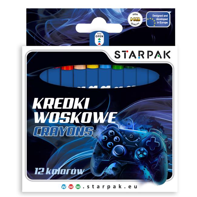 Kredki woskowe 12 kolorów Cuties Pad STARPAK 559672