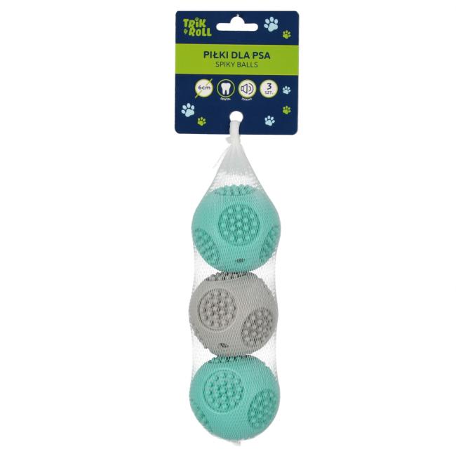 Piłka dla psa 6cm 3szt TRIK&ROLL 560665