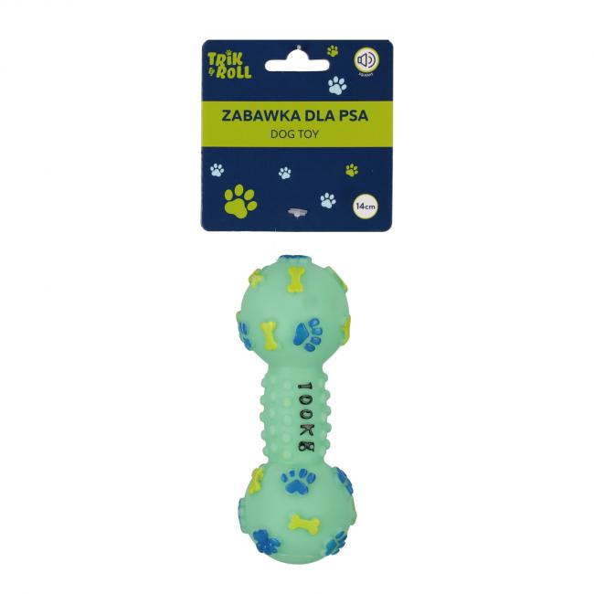 Zabawka dla psa Kość z dźwiękiem 14cm miętowa TRIK&ROLL 560674