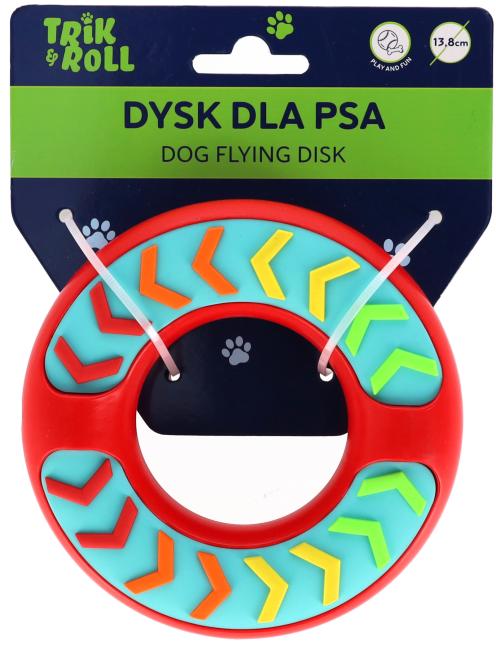 Dysk dla psa 13,8cm  czerwony TRIK&ROLL 560676