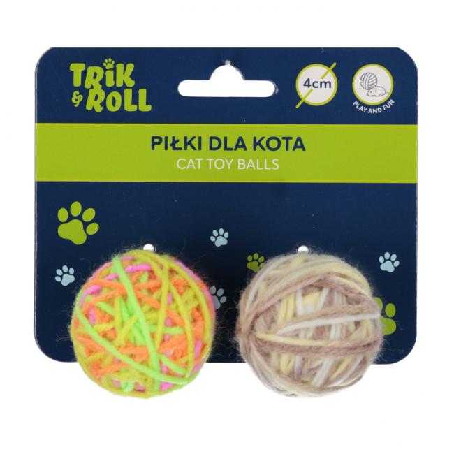 Piłka dla kota 4cm 2szt TRIK&ROLL 560723