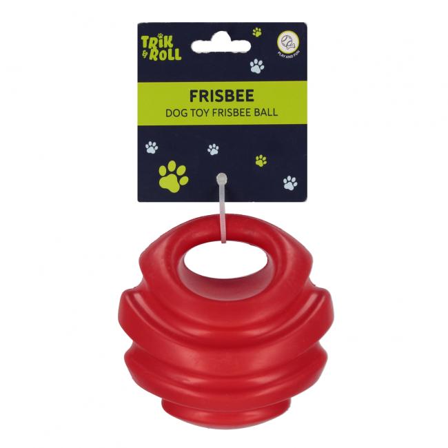 Zabawka dla psa Frisbee 12cm piłka czerwona TRIK&ROLL 560866
