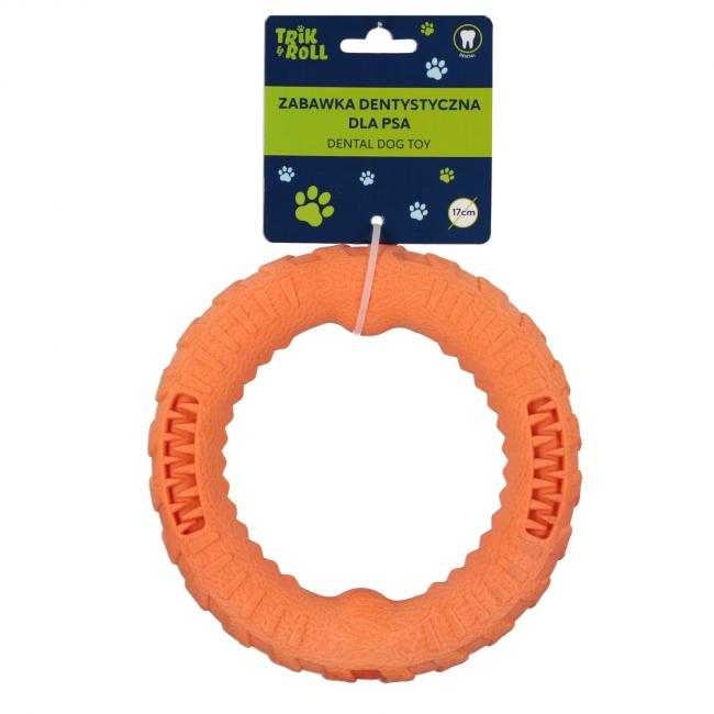 Zabawka dla psa dentystyczna 17cm pomarańczowa TRIK&ROLL 560869