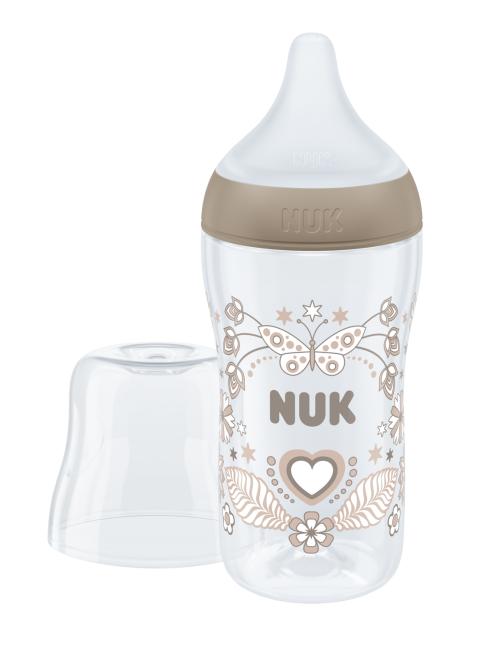 NUK Butelka PP 260 ml silikonowy smoczek M serca 10742026 