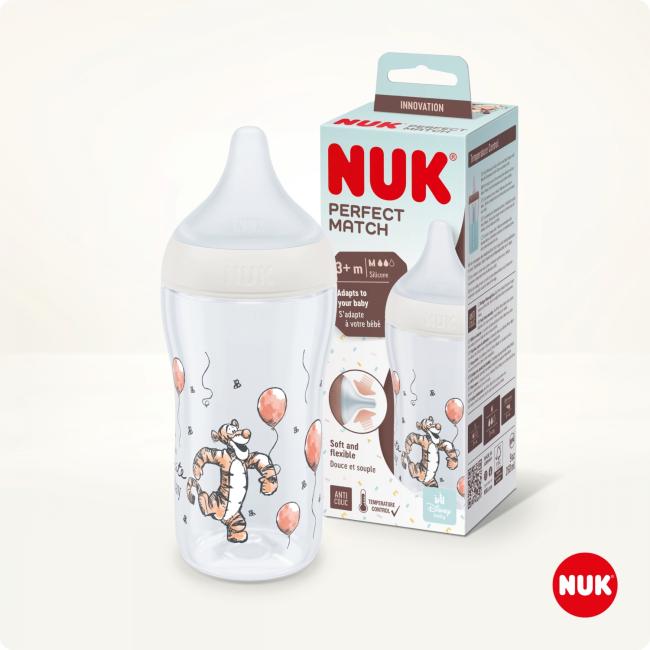 NUK Butelka PP 260ml silikonowy smoczek M Tygrysek 10742027 