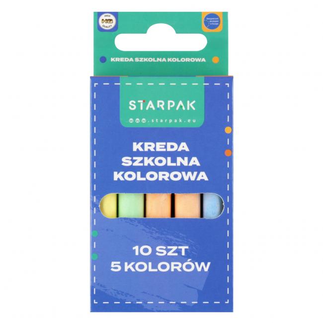 Kreda szkolna 5 kolorów op10szt. STARPAK 262683
