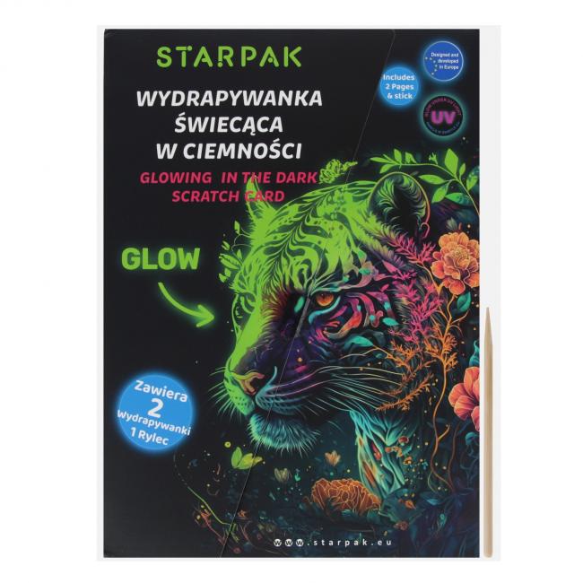 Zestaw kreatywny wydrapywanka świecący w ciemności STARPAK 563042