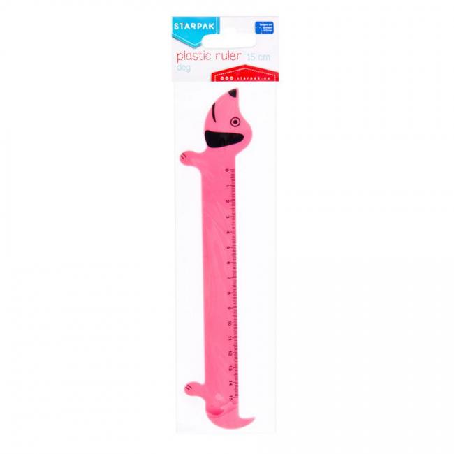 Linijka plastikowa Pies 15cm  STARPAK 447745