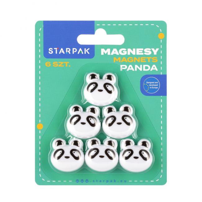 Magnesy kształtne Panda 25mm 6szt STARPAK 398962