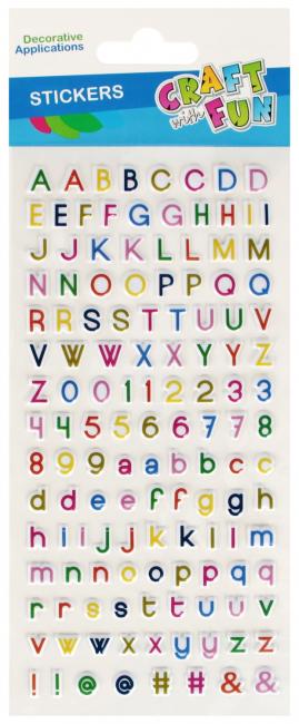Naklejki wypukłe Litery/Cyfry CRAFT WITH FUN 545807