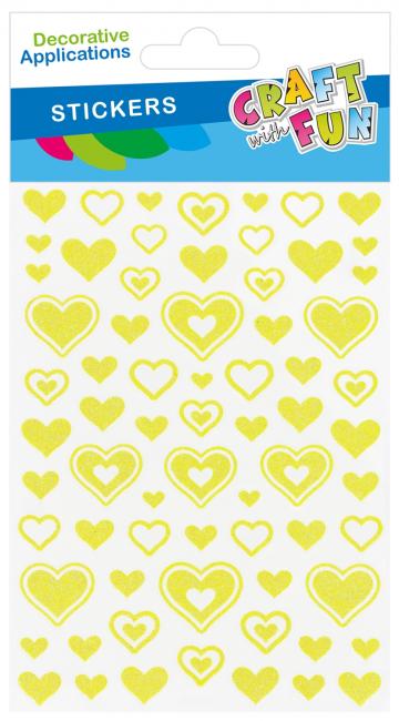 Ozdoby dekoracyjne naklejki Serca świecące w ciemności CRAFT WITH FUN 567252