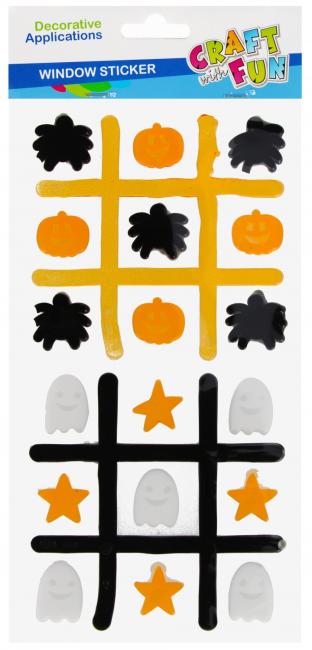 Ozdoba dekoracyjna naklejki na szybę żelowe 20 szt. Kółko/Krzyżyk CRAFT WITH FUN 572665