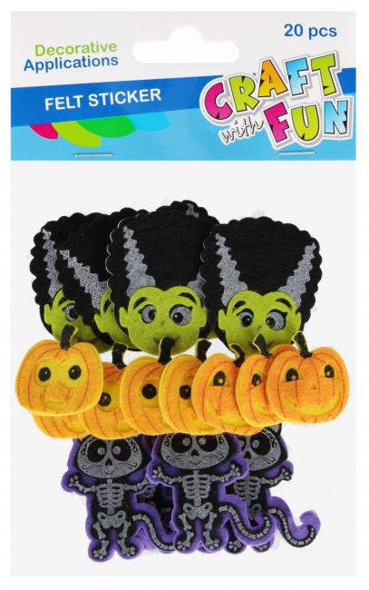 Ozdoba dekoracyjna filcowa samoprzylepna Dynie 20 szt. CRAFT WITH FUN 572680