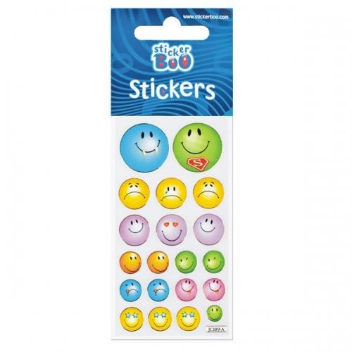 Naklejki 7x18 cm silver Emotikony II STICKER BOO 101526