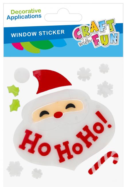 Ozdoba dekoracyjna  naklejki na szybę Mikołaj Boże Narodzenie CRAFT WITH FUN 567208