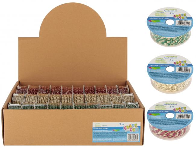 Ozdoba dekoracyjna Sznurek 3M mix kolorów CRAFT WITH FUN 567299