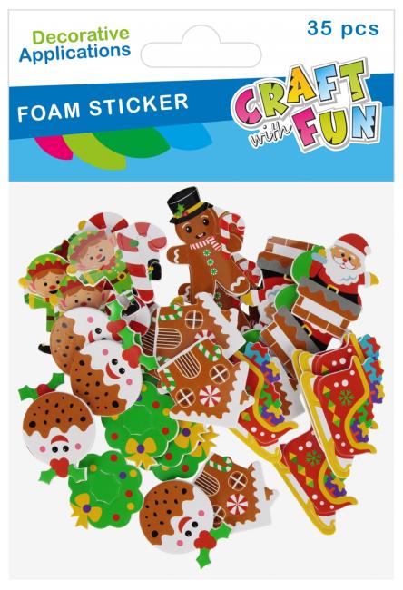 Ozdoba dekoracyjna samoprzylepna Ciasteczka 35szt mix Boże Narodzenie CRAFT WITH FUN 567240