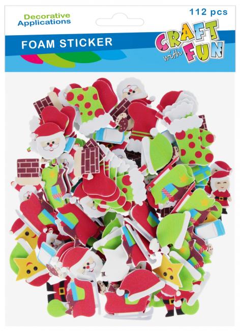 Ozdoba dekoracyjna samoprzylepna Święta 112szt. mix Boże Narodzenie CRAFT WITH FUN 567242