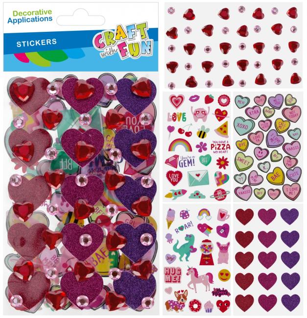 Naklejki Serca 3w1 mix Walentynki CFART WITH FUN 567251