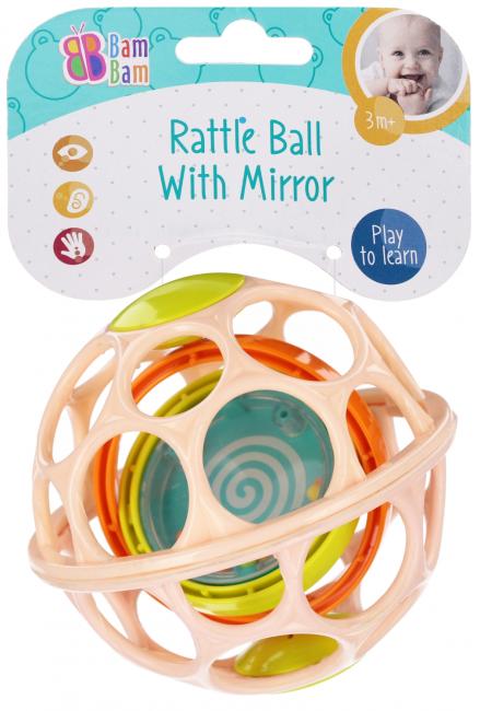 Kula  z grzechotką Lustro BAM BAM 569042