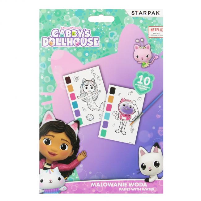Malowanka wodna z farbkami Gabby s Dollhouse STARPAK 547500