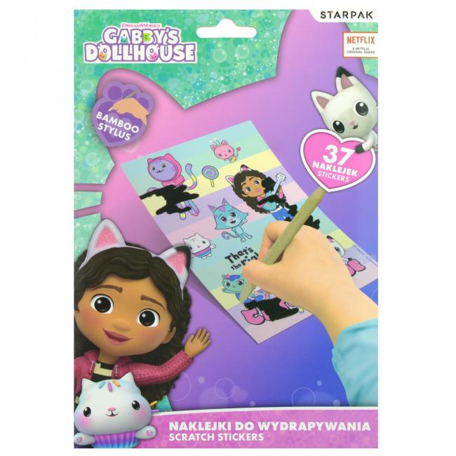 Zestaw kreatywny naklejki do wydrapywania Gabbys STARPAK 549170