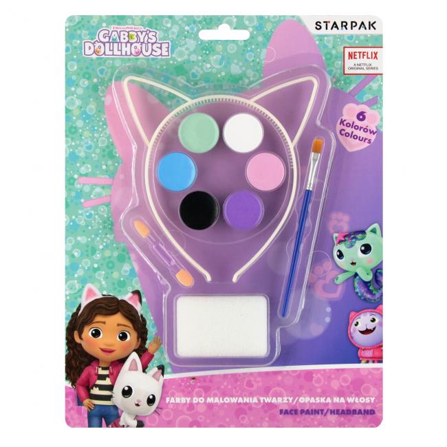 Farby do twarzy 6 kolorów z opaską Gabbys Dollhouse STARPAK 550660