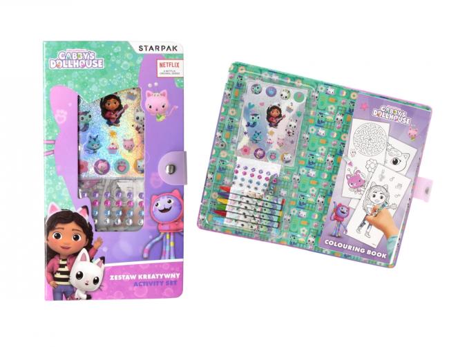 Zestaw kreatywny do kolorowania  naklejki, kredki, diamenciki Gabby s Dollhouse STARPAK 552492